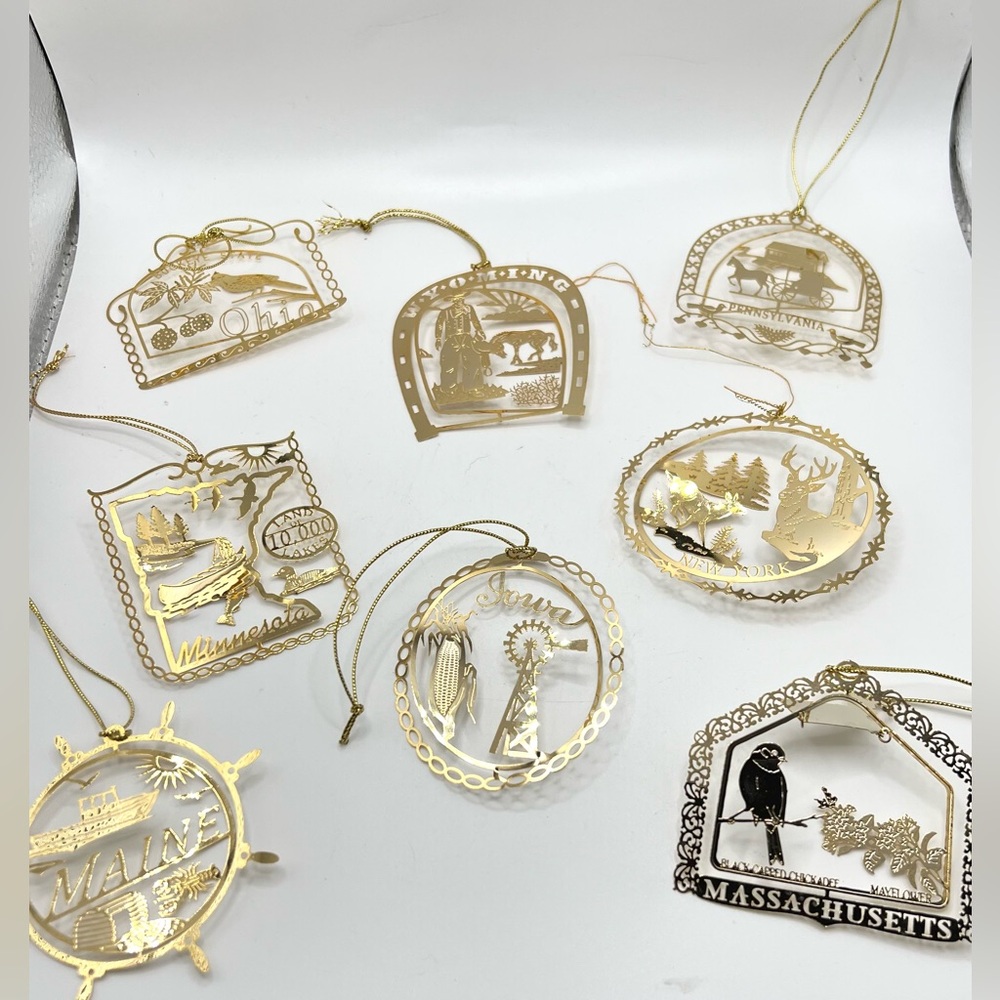 Vintage Collection of 8 Nations Treasures Christmas Ornaments